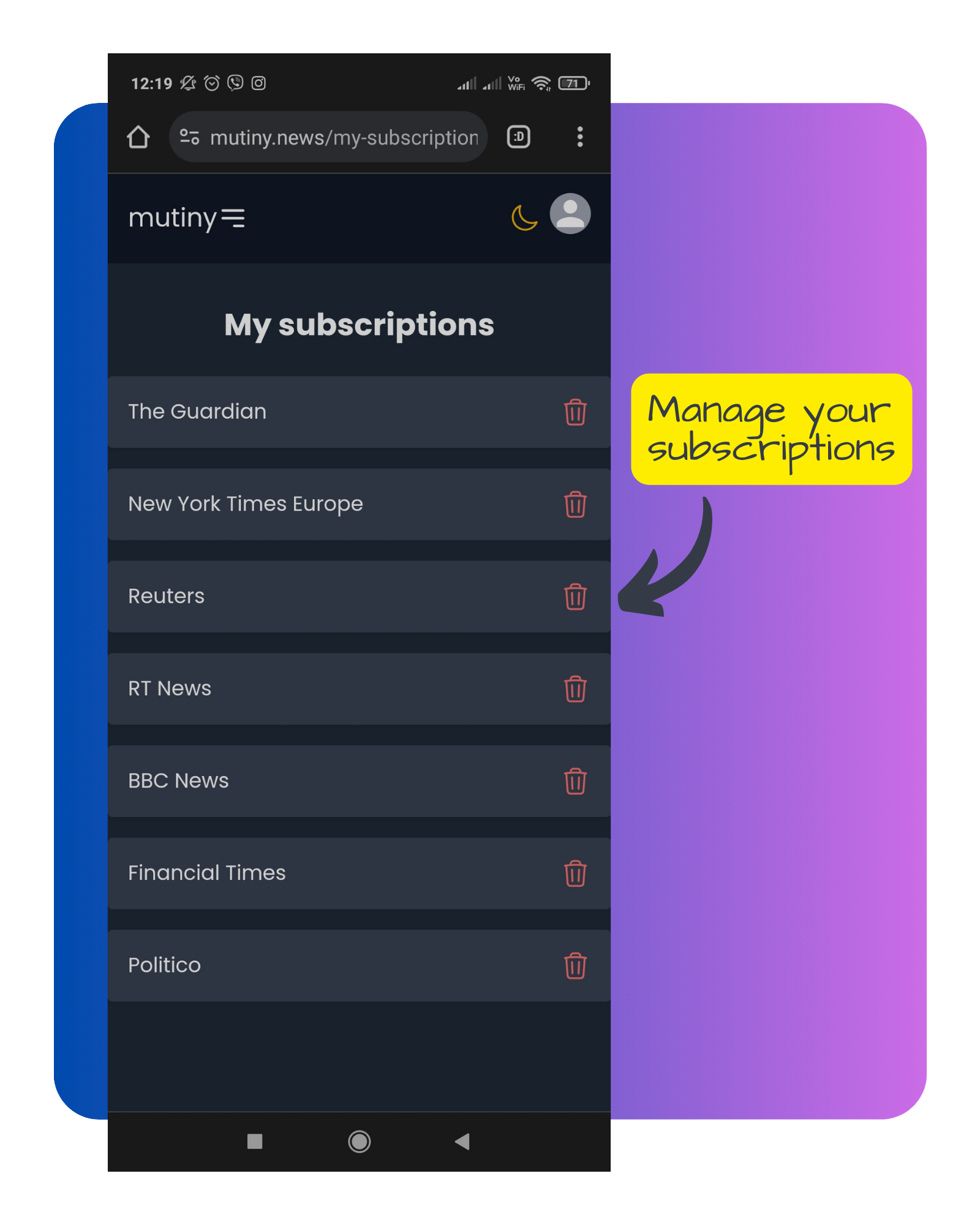My Subscriptions